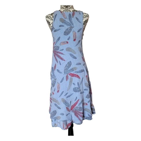 Angela Mara sleeveless cotton blend midi dress size small - Picture 2 of 13